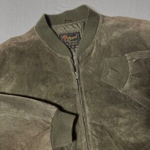 Vintage Reed Sportswear Suede Leather Bomber Jacket Men's Size Size 3XL